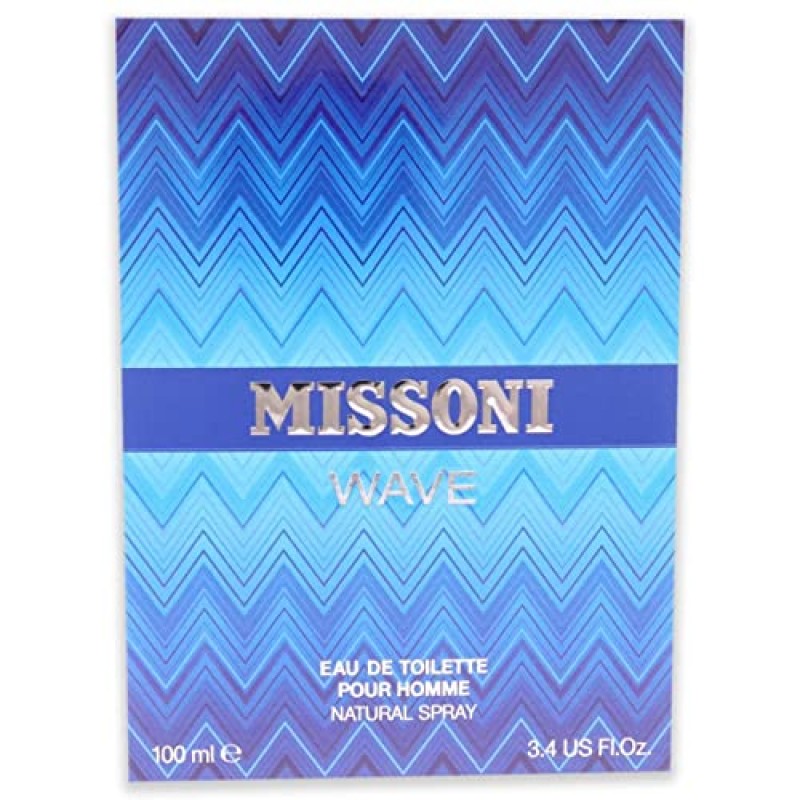 Missoni 미쏘니 웨이브 맨 EDT 스프레이, 3.4 Fl Oz (1팩)