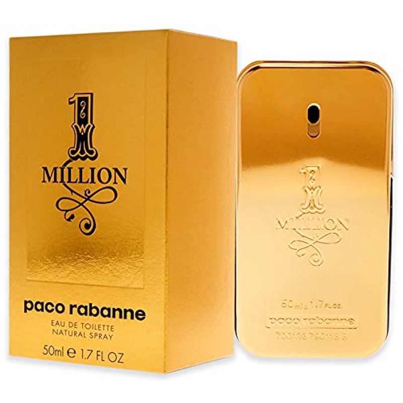 Paco Rabanne 1 Million By Paco Rabanne 남성용 오드 뜨왈렛 스프레이, 1.7 Fl Oz / 50 Ml