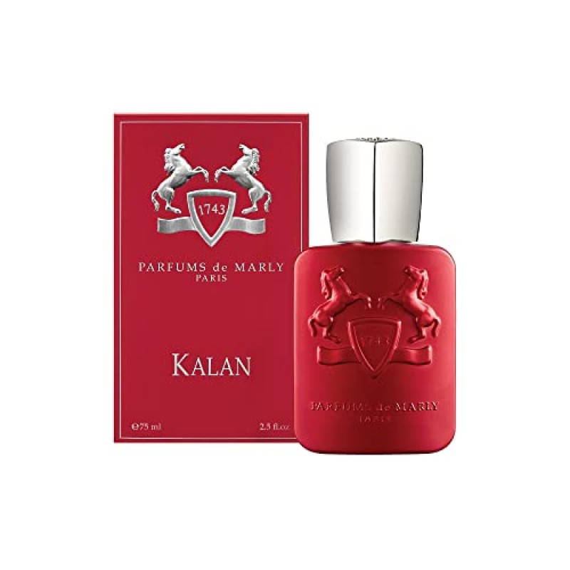 PARFUMS de MARLY - Kalan - 2.5 Fl Oz - 남성용 오드 퍼퓸 - 탑 노트 블러드 오렌지, 블랙 페퍼, 향신료 - 하트 노트 라벤더, 솔라 노트, 오렌지 블라썸 앱솔루트 - 베이스 노트 우드 - 75ml