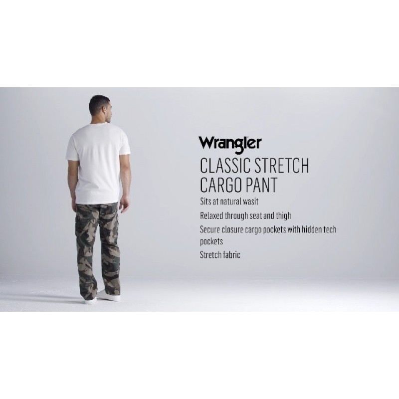 Wrangler Authentics 남성 릴렉스핏 스트레치 카고 팬츠