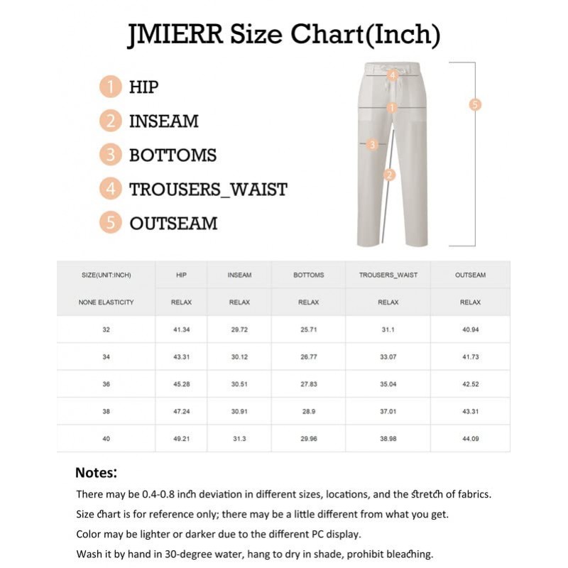 JMIERR 남성 캐주얼 리넨 바지 루즈핏 스트레이트 레그 신축성 있는 허리 바지 여름 해변 요가