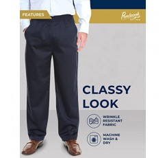 노인을 위한 Pembrook 남성용 신축성 있는 허리 바지 - 노인을 위한 적응형 남성 바지 | 남성용 신축성 있는 허리 바지
