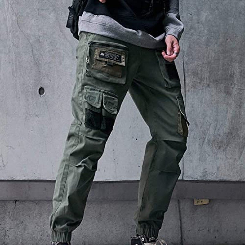 XYXIONGMAO 멀티 포켓 루즈 오버올 캐주얼 기능성 바지 Cargo Joggers Techwear 남성용 하렘 힙합 바지