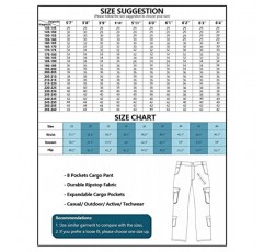 AKARMY 남성용 립스톱 와일드 카고 바지, 편안한 핏 하이킹 바지, 육군 카모 전투 캐주얼 작업 바지(포켓 8개 포함)(벨트 없음)