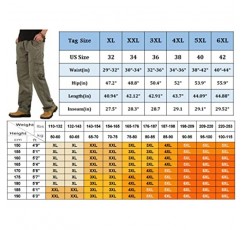 Raroauf 남성용 완전 신축성 있는 허리 캐주얼 카고 바지 편안한 핏 경량 풀온 작업 바지