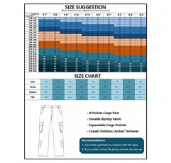 AKARMY 남성용 경량 캐주얼 카고 바지, 허리 확장이 가능한 편안한 핏 작업 바지