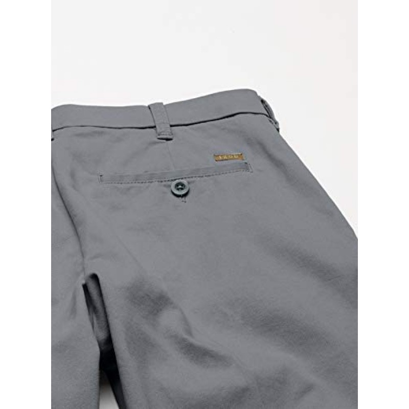 IZOD 남성용 퍼포먼스 스트레치 클래식 핏 플랫 프론트 치노 팬츠