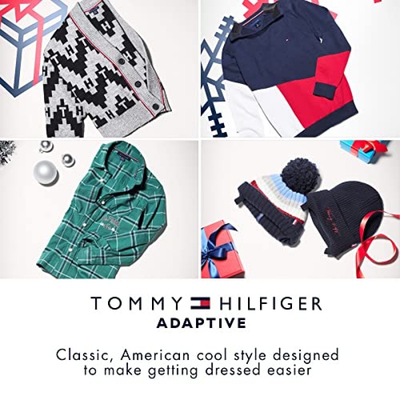 조절 가능한 허리와 자석이 있는 Tommy Hilfiger 남성용 어댑티브 치노 팬츠