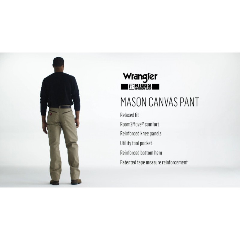 Wrangler Riggs 작업복 남성용 터프 레이어 릴렉스핏 캔버스 팬츠