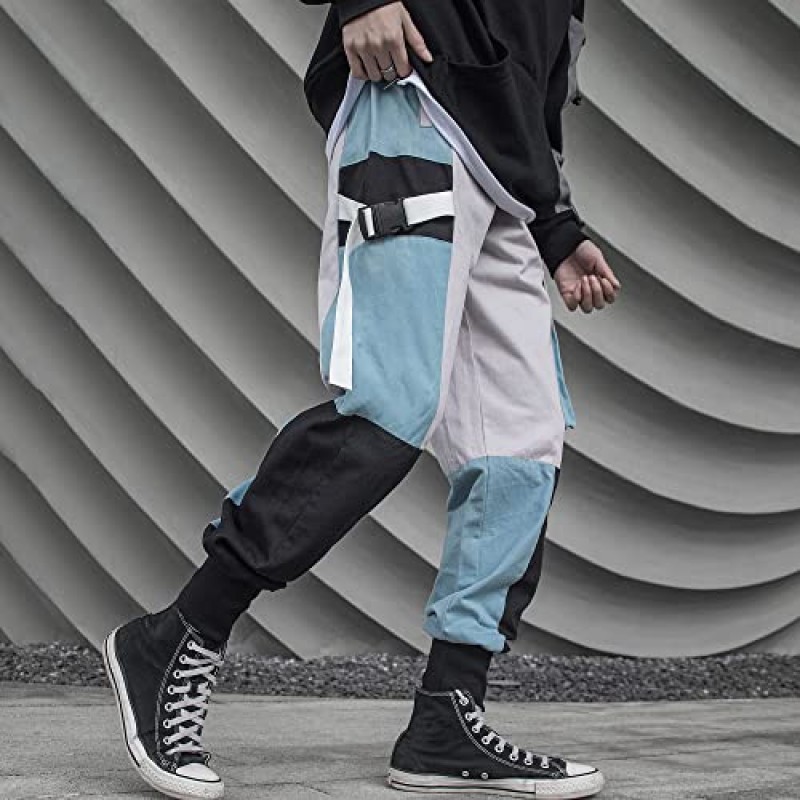 XYXIONGMAO 남성용 힙합 바지 전술 Techwear Harem Street Sweatpants 사이버 펑크 전술 조깅 남성용 카고 바지