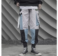 XYXIONGMAO 남성용 힙합 바지 전술 Techwear Harem Street Sweatpants 사이버 펑크 전술 조깅 남성용 카고 바지