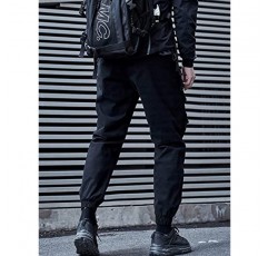 남성 세련된 힙합 조깅 Techwear 카고 바지 남성용 스트리트 패션 바지