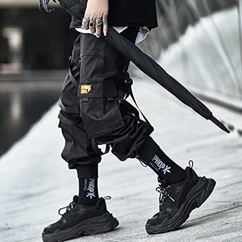 XYXIONGMAO 전술 조깅 카고 바지 힙합 하렘 Techwear streetwear 남성용 스 트리머 오버올 루즈 캐주얼 바지