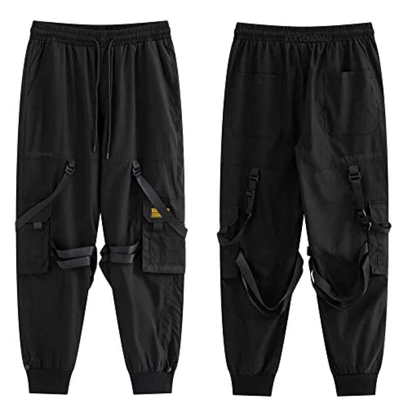 XYXIONGMAO 전술 조깅 카고 바지 힙합 하렘 Techwear streetwear 남성용 스 트리머 오버올 루즈 캐주얼 바지