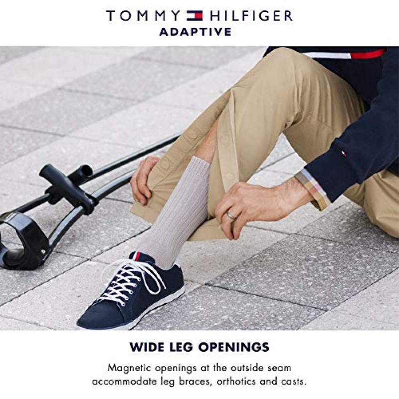 Tommy Hilfiger 남성용 적응형 스웨트팬츠(벨크로 외부 솔기 포함)