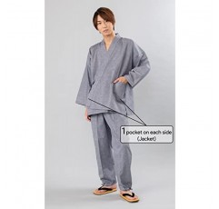 사무에 남성 일본옷 닌자 하우스 야드 가든 크리스마스 잠옷 PJ Jarmies 실내복 [Made in Japan]