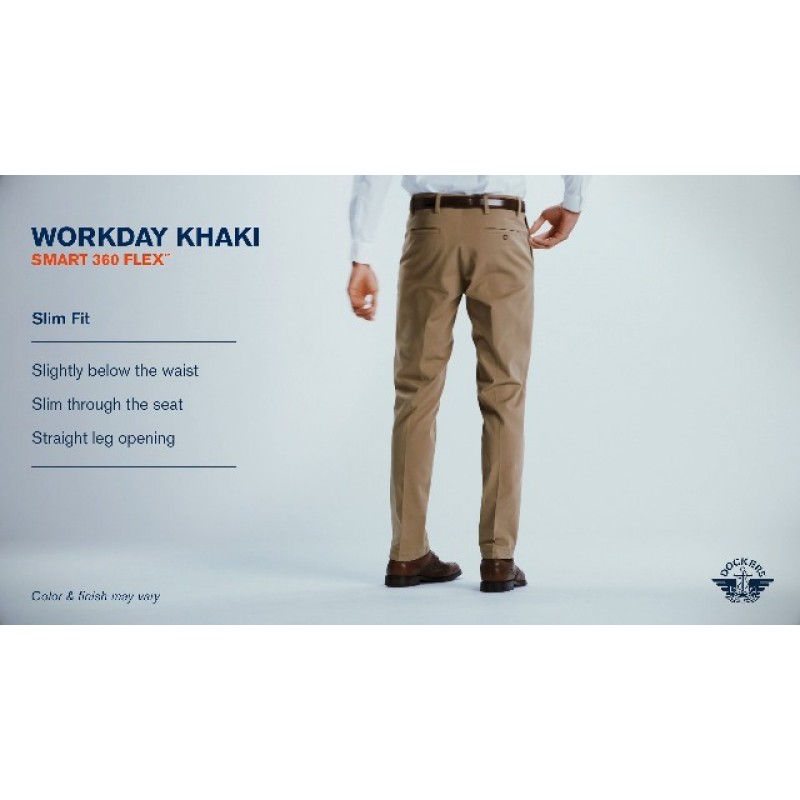 Dockers 남성 슬림핏 Workday 카키 스마트 360 플렉스 팬츠