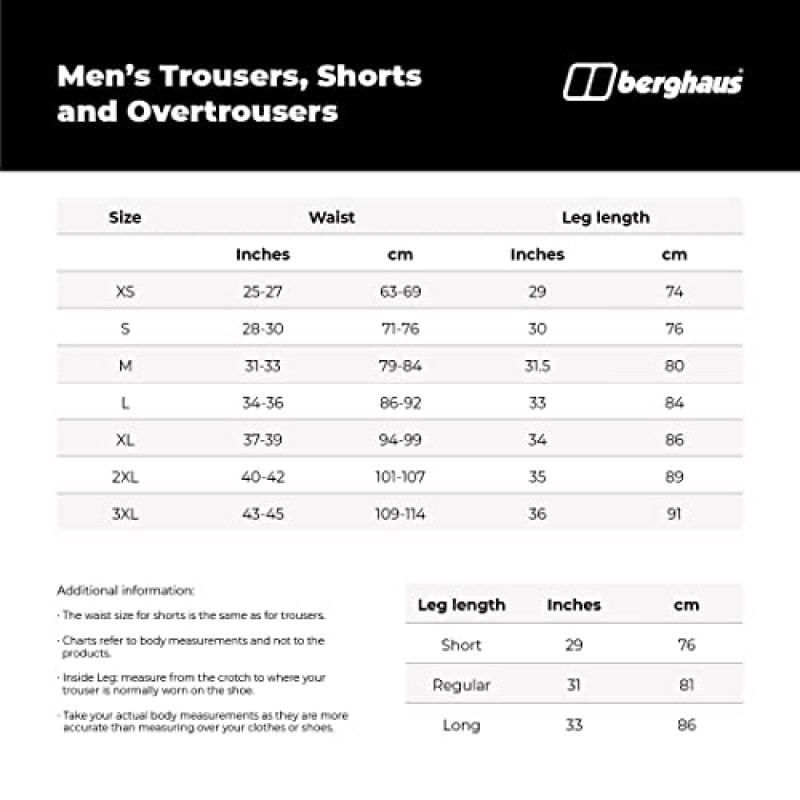 Berghaus 남성 방수 액티브 팬츠 Deluge