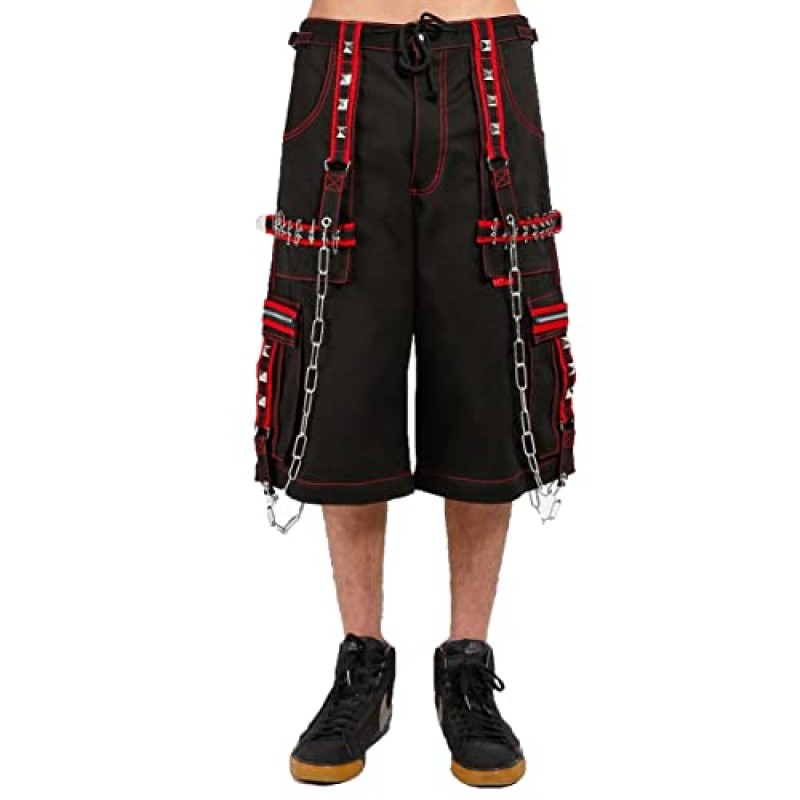 Tripp Extreme Bondage 스케이터 고딕 펑크 로커 사이버 고스 Steampunk 바이커 Emo 바지 바지 반바지/미국