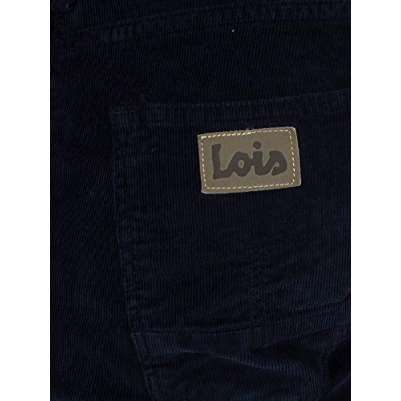 Lois Jeans 남성 시에라 씬 코듀로이 바지, 블루