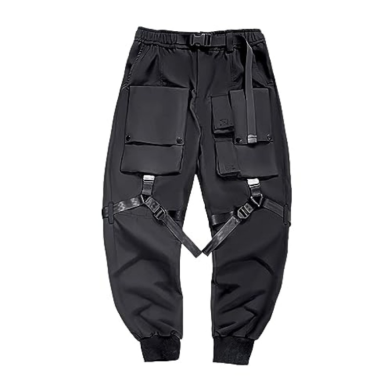 Aelfric Eden Mens 입체 큰 주머니 카고 바지 Techwear 조깅 바지 패션 캐주얼 조깅 바지