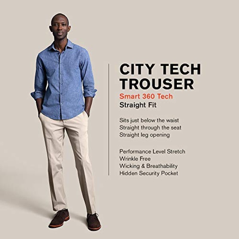 Dockers 남성 시티 테크 바지 스트레이트핏 스마트 360 테크 팬츠