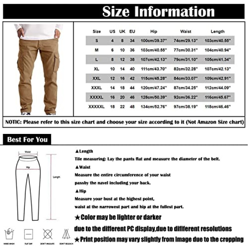 WSKMHK 남성용 카고 바지 스트레이트 레그 바지 플러스 사이즈 슬랙스 남성 캐주얼 바지 트렌디 바지 작업 슬랙스