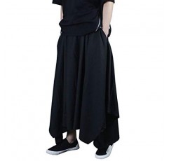 Hotmiss 남성용 로우 가랑이 조깅 하렘 바지 세련된 힙합 드로스트링 드레스 스웨트 팬츠
