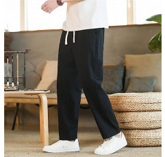 GIERIDUC 남성용 카고 조깅 바지 남성용 드레스 슬랙스 확장 가능한 허리 남성용 라이닝 워킹 바지 남성용 바지 크고 키가 큽니다.