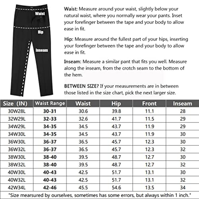 COOFANDY 남성용 클래식 피트 플랫 프론트 드레스 바지 확장 가능한 허리 정장 바지 철 없음 프리미엄 스트레치 바지