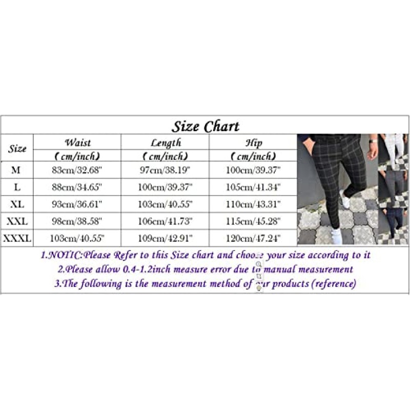 XXBR 남성 캐주얼 격자 무늬 바지 슬림핏 스키니 드레스 바지 플랫 프론트 스트리트 패션 비즈니스 캐주얼 바지 능직 바지