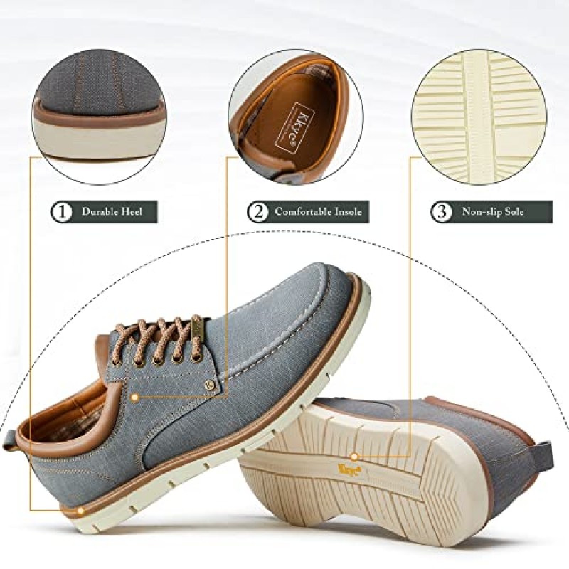 Kkyc 남성 신발 편안한 캐주얼 신발 슬립온 레이스업 신발