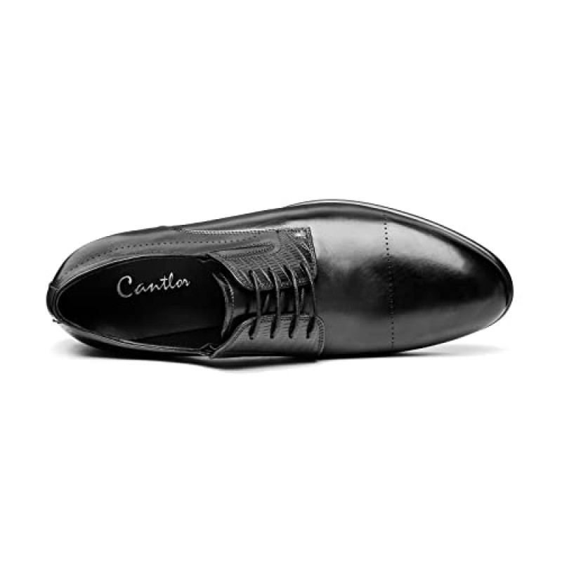 CANTLOR 남성 정장 구두 정품 가죽 클래식 옥스포드 신발 공식 비즈니스 더비 남성 신발 현대