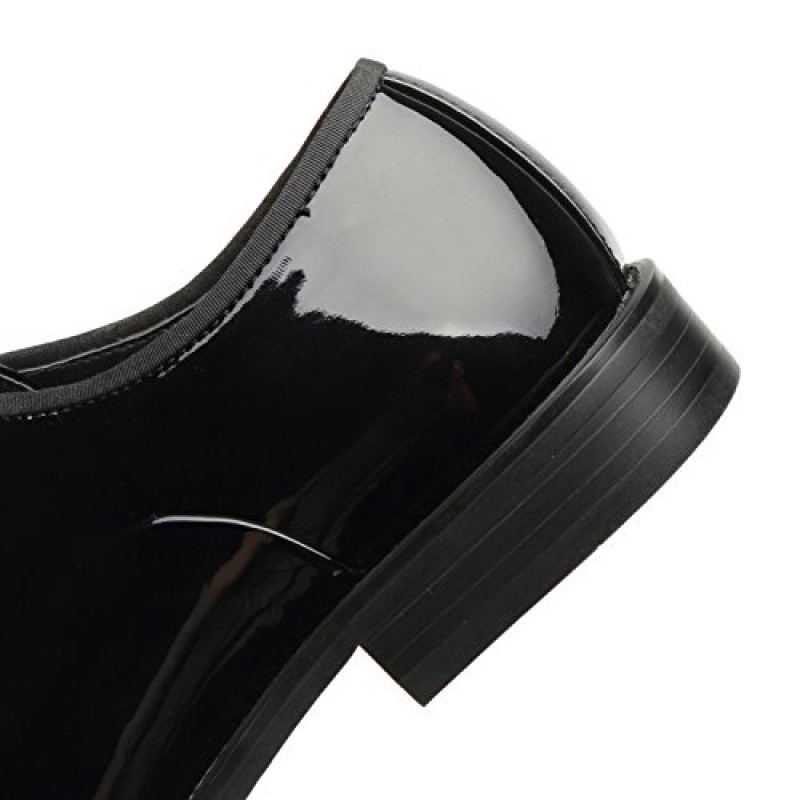 Faranzi 턱시도 신발 남성용 특허 가죽 웨딩 신발 모자 발가락 레이스 업 공식 비즈니스 옥스포드 신발