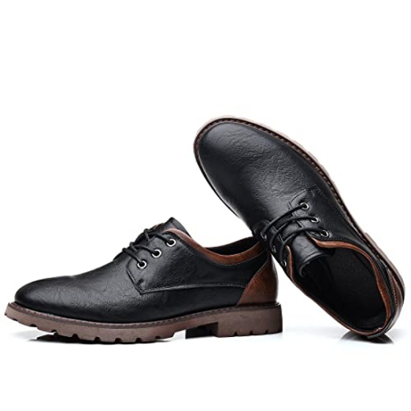 COSIDRAM Mens Fashion Oxfords 캐주얼 드레스 슈즈 비즈니스 오피스 신사 가죽 신발을위한 클래식 모던 드레스 슈즈