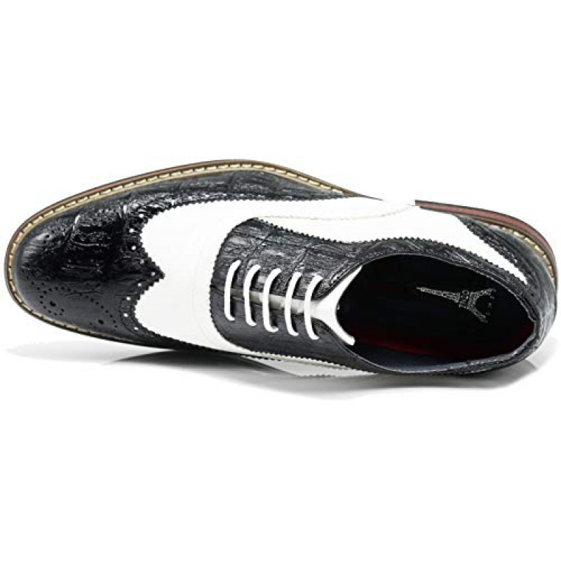 남성 정장 옥스포드 신발 이탈리아 모던 디자이너 Wingtip Captoe 2톤 레이스업 신발