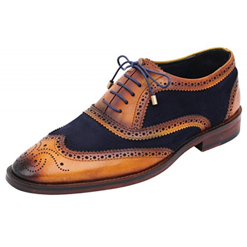 Lethato Wingtip Brogue 옥스포드 수제 남성 정품 가죽 레이스 업 드레스 슈즈