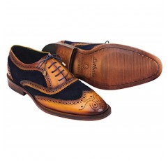 Lethato Wingtip Brogue 옥스포드 수제 남성 정품 가죽 레이스 업 드레스 슈즈