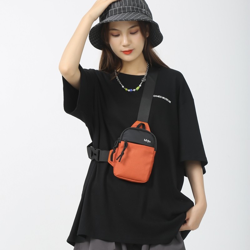 휴대폰 가방 일본 가슴 가방 남성 패션 틈새 개성 작은 어깨 가방 캐주얼 스포츠 작은 가방 가볍고 간단한 어깨 가방