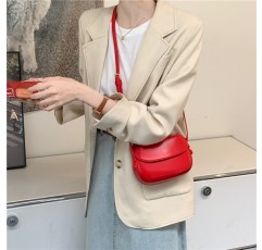 2022 여름 새로운 복고풍 기능 빨간색 안장 가방 질감 크로스 바디 작은 가방 여성 다목적 간단한 휴대 전화 가방