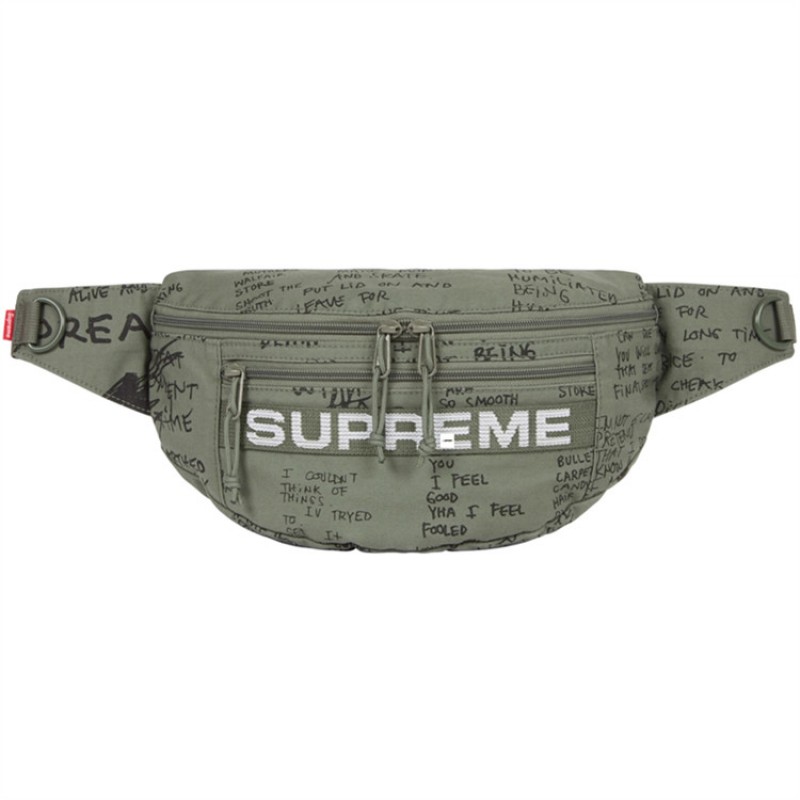 Supreme 23ss Week1 필드 허리 가방 야외 스포츠 나일론 그래피티 허리 가방 숄더백