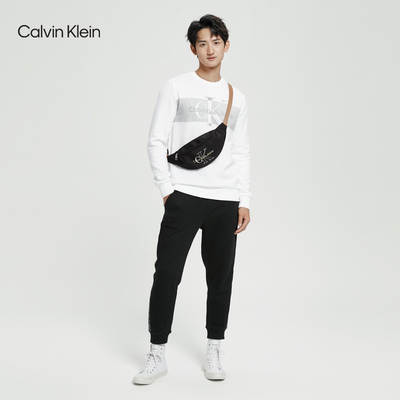 CK Jeans 남성 패션 대비 버클 숄더 스트랩 문자 오버레이 클래식 가슴 가방 허리 가방 선물 HH3092