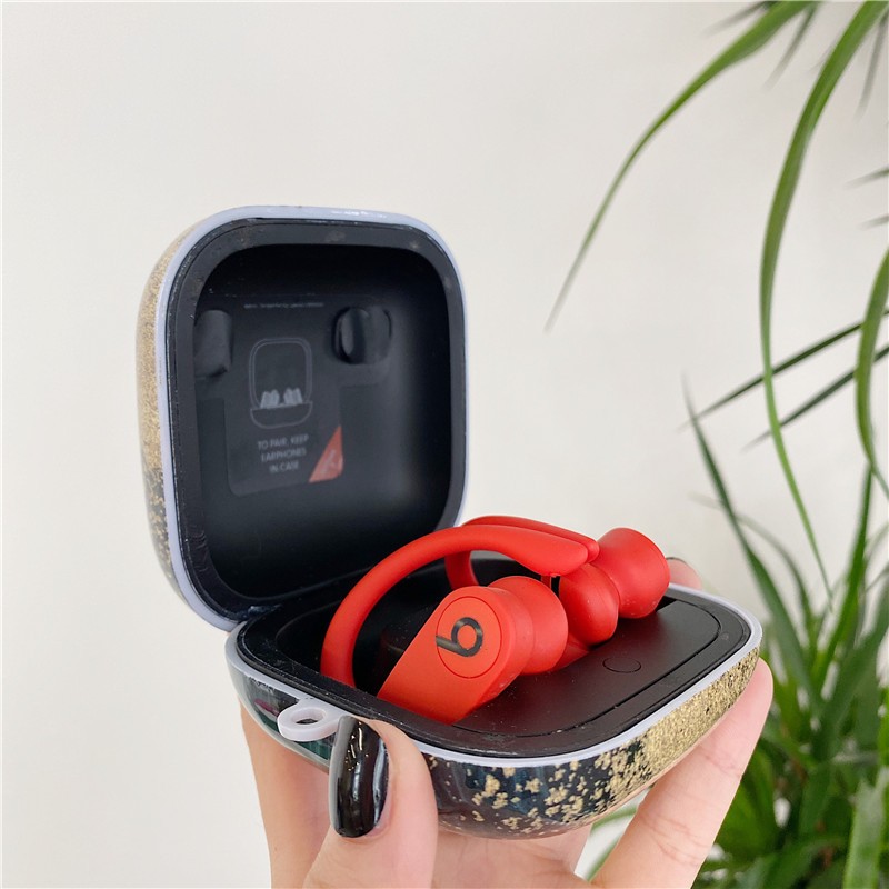 Beats Powerbeats pro 무선 Bluetooth 헤드폰에 적합한 대리석 패턴 트렌디 브랜드 낙하 방지 하드 케이스