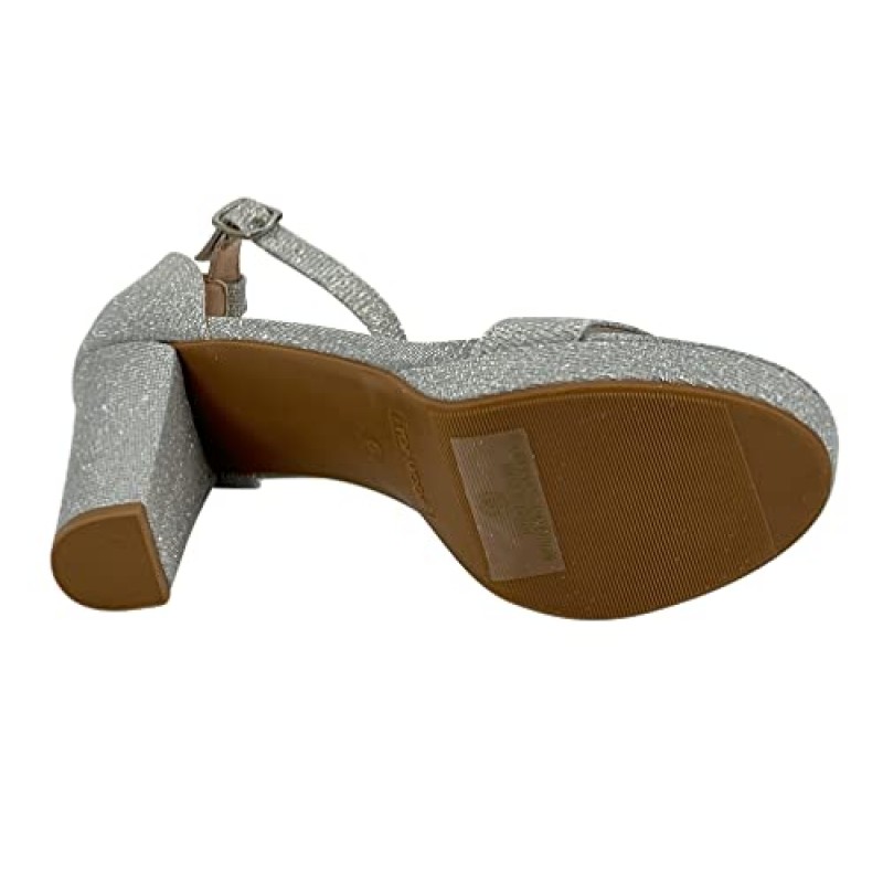 TOP Moda Womens Ankle Strap 오픈 토우 플랫폼 Dressy Formal Strappy 샌들 여성용 하이힐 펌프스 이벤트 신발