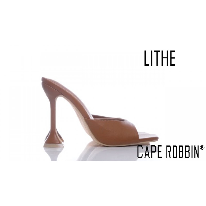 Cape Robbin Lithe 여성을 위한 섹시한 하이힐, 스퀘어 오픈 토우 슈즈 힐
