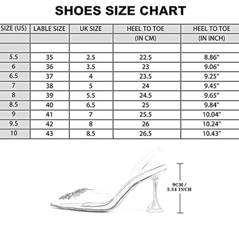 Atsroel Womens Clear Heeled 샌들 지적 발가락 크리스탈 라인 석 반짝 이는 높은 스틸레토 힐 여성용 웨딩 드레스 신발