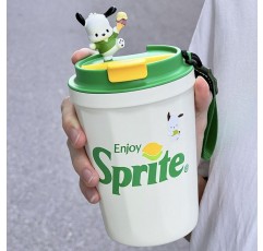 Vanow Sprite 공동 브랜드 커피 컵 워터 컵 여성용 고급 세라믹 라이너 컵 남성용 휴대용 보온병 컵