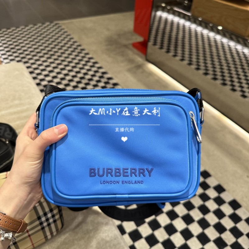 이탈리아 BURBERRY 가을 겨울 프린트 로고 나일론 크로스 바디 백 남성용 빅 M 및 스몰 Y 8049094