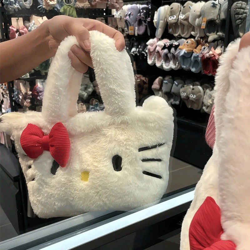 hellokitty 휴대용 크로스 바디 숄더백 봉제 가방 대용량 학생 작업 통근 토트 백 다용도