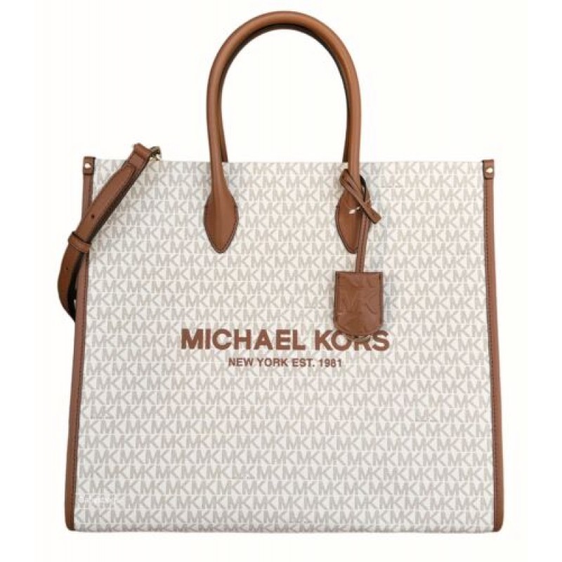 Michael Kors 미렐라 라지 MK 로고 핸드백 크로스바디 백 화이트